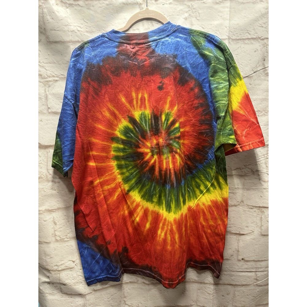 Vtg. Jamaica Tie Dye Tshirt XL Embroidered Front Color Touch Tag - Picture 4 of 4